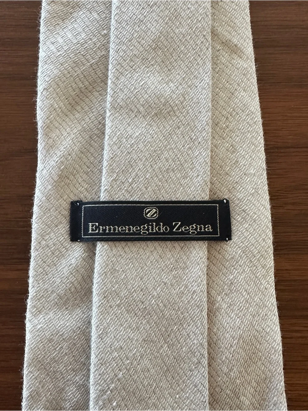 Ermenegildo Zegna Light Beige Textured Men's Tie